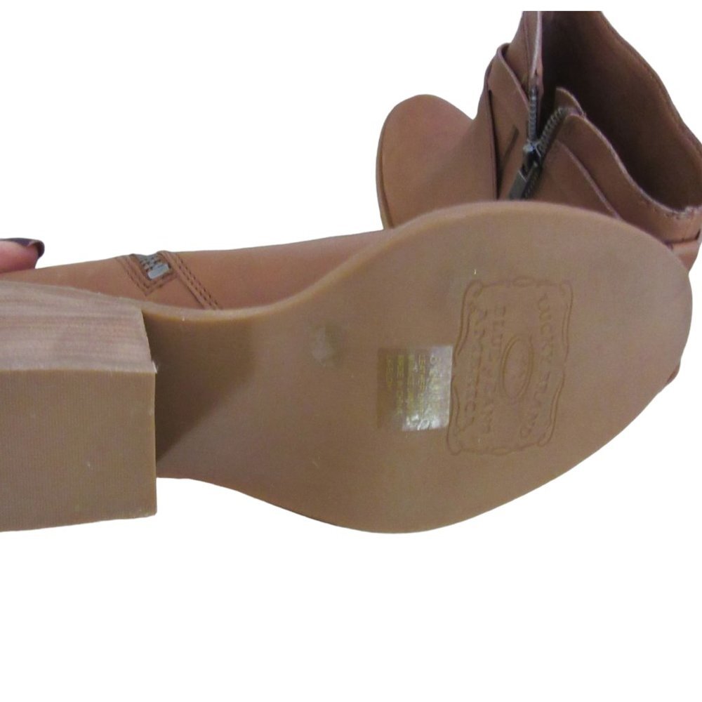 Great Pair of Brandnew Lucky Brand Ligh Brown Ankle Boots w Zipper in Sz 8 1/2 M - Picture 6 of 6
